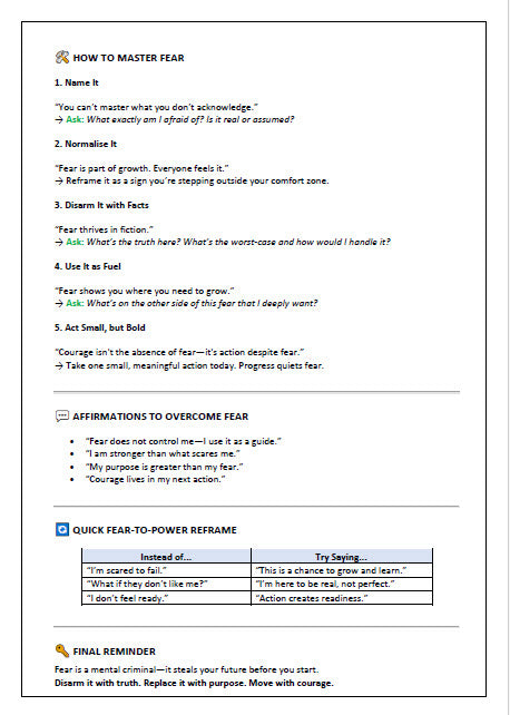 Master Fear & Unlock Your Potential