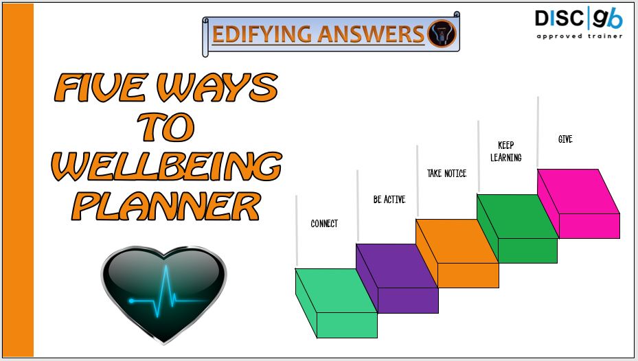 Five Ways to Wellbeing Planner