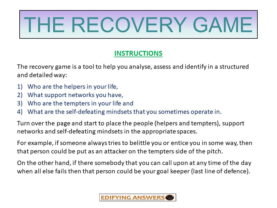 The Recovery Game - Edifying Answers
