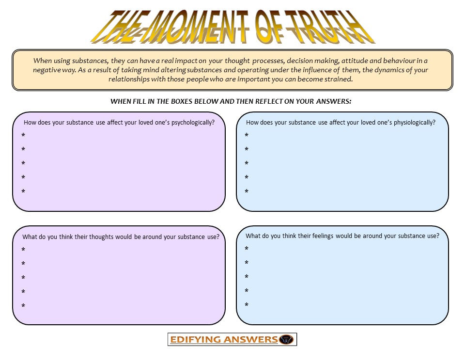 The moment of truth - Edifying Answers